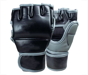 ถุงมือ MMA ออกแบบเองได้ สำหรับการฝึกซ้อมและออกกำลังกาย ระบายอากาศได้ดี ปรับขนาดได้ แบบครึ่งนิ้ว - Product Image 1