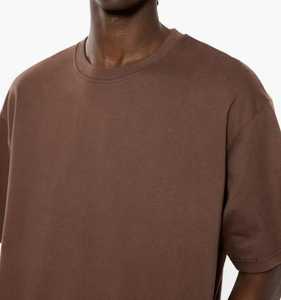 Poids lourd 260 Gsm t-shirts t-shirt surdimensionné coton 100% goutte épaule personnalisé sérigraphie graphique T-Shirt hommes 2025 - Product Image 3