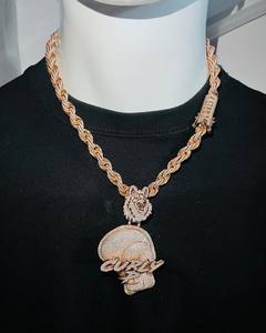 Personalizado de lujo Iced Out VVS colgantes personalizados 925 plata esterlina nombre inicial letra Hip Hop Dope Moissanite letra colgante - Product Image 3