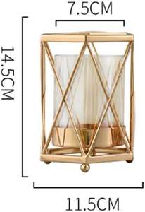 Bougeoir en métal de conception de maison antique best-seller bougeoir de table en fer fini doré pour Noël Style le plus récent - Product Image 6