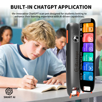 Stylo Scanner Traducteur Vocal Intelligent Portable, Dispositif de Traduction Instantanée, Écran LCD OCR, Équipement de Traduction Linguistique IA ChatGPT