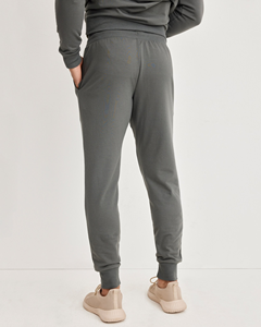 Pantalones de jogging para hombre con logotipo personalizado, pantalones de chándal deportivos, algodón liso/mezcla de polietileno, forro polar, tejido acanalado, cintura ajustable con cordón - Product Image 6