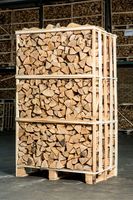 Bois de chauffage en hêtre, chêne, frêne et bouleau, 25 cm et 33 cm, résistant à l'humidité, sac plastique grand format avec estampage à chaud, 27 m³