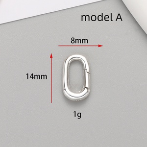 Cierres Rectangulares de Plata 925 de Alta Calidad al por Mayor, Cierres a Presión para Joyería Fina DIY - Product Image 4