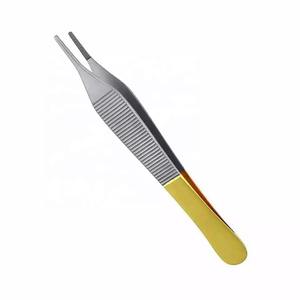 Pinzas Adson, pinzas de agarre dorado, Clip recto, instrumentos quirúrgicos, uso médico, acero inoxidable con logotipo personalizado, venta al por mayor - Product Image 3