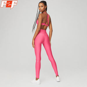 Ensemble de shorts de yoga solides grande taille pour femmes, vêtements de fitness en dentelle, entraînement sportif de loisirs élégant, pas cher, prix de gros - Product Image 4