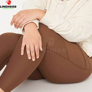 Vêtements de sport sans couture de haute qualité pour femmes Meilleur matériau fabriqué à la taille moyenne Leggings de yoga à motif solide - Product Image 3