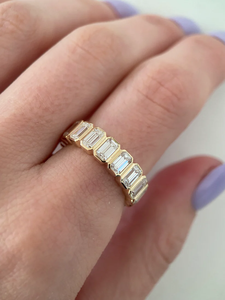 Silver Classic Women's Engagement Wedding <b>Ring</b> 3 Carat Emerald Cut Moissanite IGI Certified <b>Resizable</b> Party - Product Image 4