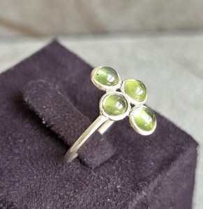 Women's Prehnite Band <b>Ring</b>, Handcrafted 925 <b>Silver</b> Trendy Ethnic Design, Fashion Jewelry Gift OEM Available - Product Image 5