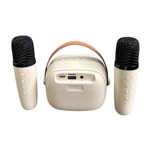 Không dây xách tay Mini Speaker Set bluetooth không dây Microphone Stereo Loa Karaoke với RGB ánh sáng - Product Image 5