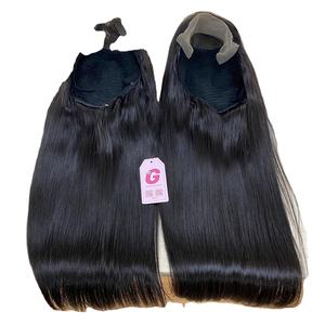 Vente en gros 13x6 perruques frontales droites de cheveux humains longs 100% extension de cheveux vierges de haute qualité dentelle suisse transparente non traitée - Product Image 5