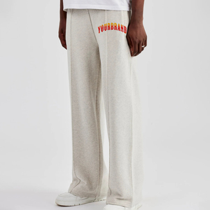 กางเกงสเวตแพนท์ผู้ชายผ้าแคนวาสลำลองสั่งทำโลโก้สีตามแบบของคุณเอง มีกระเป๋าข้าง ผ้าฝ้าย 100% เอวยางยืด - Product Image 6