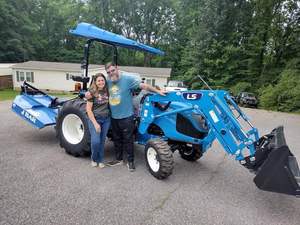 2-Stroke LS <b>Lawn</b> <b>Mower</b> Tractor with Front Loader Backhoe for USA/Europe Riding <b>Lawn</b> <b>Mower</b> and Backhoe for Sale - Product Image 2