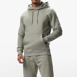 Ensemble de survêtement d'hiver écologique unisexe 2-en-1 avec capuche et cordon de serrage, design streetwear, en tissu polyester/coton - Product Image 3