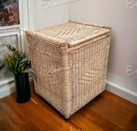 Tabourets ottomanes rustiques en bambou et osier, très tendance, avec rangement, pour chambre, hall, hôtel, meubles avec incrustations en os