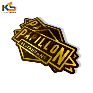 Pegatinas de vinilo troqueladas cromadas doradas personalizadas, precio directo de fábrica al por mayor, 100 Uds. MOQ, pegatinas cromadas personalizadas de lámina metálica dorada - Product Image 2