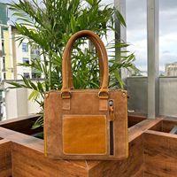 Sac fourre-tout de luxe pour femmes en cuir suédé véritable Tan Mini Sac fourre-tout Western Boot Stitch Crossbody Purse Cowhide Leather Handbag