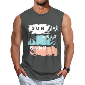 เสื้อกล้ามระบายอากาศแขนกุดสำหรับผู้ชายเสื้อกล้ามออกกำลังกายในยิม - Product Image 1