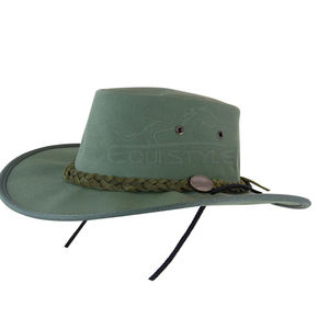 Sombrero de Safari de lona verde oliva, sombrero de viaje impermeable Unisex para adultos con banda trenzada, sombreros de Safari personalizados con etiqueta privada - Product Image 2