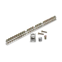 Barre de bus de terre à vis en aluminium AWG de taille de poteau personnalisée et connecteur de barre de masse neutre avec base en plastique