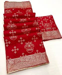 Pure <b>Silk</b> Saree with <b>Organza</b> Blouse for Women Ready to Wear Party Wear Low Price - Product Image 6