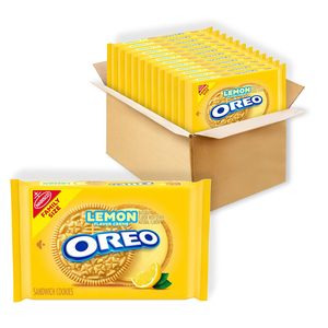 OREO Lemon Creme Sandwich Cookies, Family Size, 12-18.71 oz Packs - Product Image 1