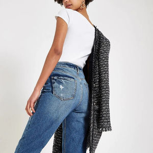 กางเกงยีนส์ขายาวสำหรับผู้หญิงกางเกงผ้าเดนิมแนวสตรีทขายาวออกแบบได้ตามต้องการ - Product Image 6