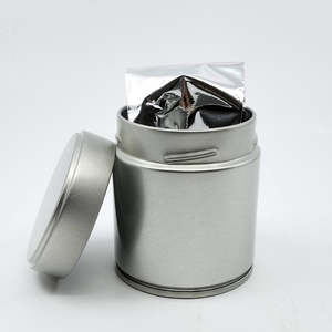 Boîte à matcha vide de 30g avec couvercle en aluminium, en argent, noir, blanc ou or, pour marque privée/OEM - Product Image 1