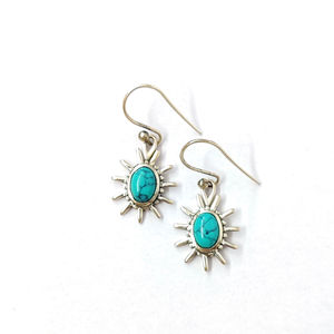 ต่างหูแฟชั่นสีเทอร์ควอยซ์ 2.7 กรัม หรูหราและมีสไตล์ - Product Image 1