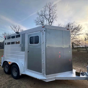 LISTO PARA LA VENTA: REMOLQUE PARA TRANSPORTE DE CABALLOS DE 12 PIES DE LARGO, 6 PIES DE ANCHO, 7 PIES DE ALTURA, CONSTRUCCIÓN COMPLETAMENTE EN ACERO - Product Image 2