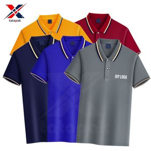 T-shirt polo respirant à manches courtes teint en fil pour hommes, prix de gros d'usine bon marché, service OEM de tous les jours - Product Image 3