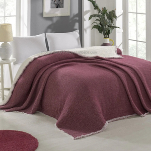 Muselina tejido interior fibra de algodón relleno 100% algodón manta voluminosa pesada gruesa 160x220cm 62x86 pulgadas manta de colección lisa - Product Image 1