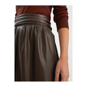 Jupe plissée en similicuir pour femme - Product Image 5