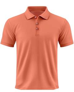 Camiseta Polo Personalizada para Hombre, Color Naranja Melocotón, Manga Corta, Camiseta de Golf, Tejido Suave y Transpirable, Ropa Casual, OEM Personalizado - Product Image 1