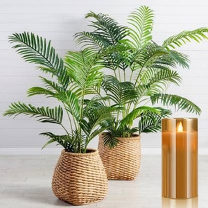 เสาแก้วสีเหลืองอำพันแบบใช้แบตเตอรี่ LED แบบไร้เปลวไฟขนาด6 "x 3" เหมือนจริงใช้ในบ้าน - Product Image 2