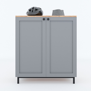 KG68026 Mueble Zapatero Moderno Minimalista de 4 Niveles, Madera de Caucho, Patas de Hierro con Recubrimiento en Polvo Extensibles, 80x35x90 (cm), para el Hogar - Product Image 2