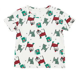 Camiseta de Verano de Algodón de Manga Corta con Estampado de Dibujos Animados Unisex para Bebés - Product Image 1