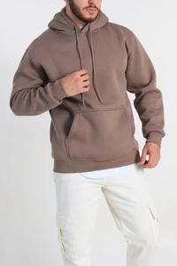 เสื้อฮู้ดโอเวอร์ไซส์โอเวอร์ไซส์ผ้าฟลีซผ้าฝ้ายฝรั่งเศส500gsm ปักโลโก้แบบสวมหัวสำหรับผู้ชาย - Product Image 2