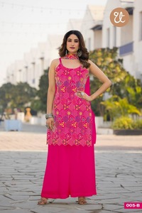 เสื้อผ้าสไตล์ปากีสถานปักลายแบบ Chinon Kameez สำหรับผู้หญิงชุดปาร์ตี้ฤดูร้อนเทศกาลฤดูหนาวแบบอินเดีย - Product Image 2