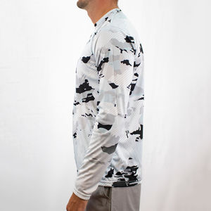 Sublimación personalizada impresión tela de poliéster hombres manga larga de secado rápido transpirable pesca deportes al aire libre camisa ropa de pesca 2025 - Product Image 3