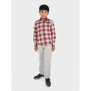 เสื้อเชิ้ตชิโนผ้าทวิลสีกรมท่าสำหรับผู้ชาย ยี่ห้อ TAWFIQ ลายเรียบ ย้อมสีพื้น - Product Image 5