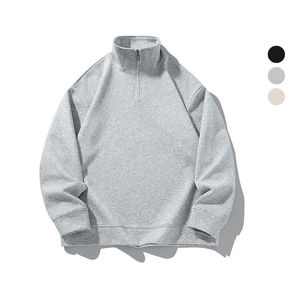 Unisex <b>1</b>/<b>4</b> Quarter Zipper Sweatshirt Custom High Quality <b>Men</b> Blank Quarter <b>Zip</b> Pullover <b>Jumper</b> Half <b>Zip</b> Crop Hoodie Sweatshirts - Product Image 2