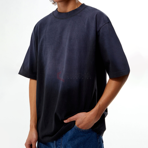 T-shirt surdimensionné 100% coton tricoté tissu personnalisé DTG impression numérique motif graphique Streetwear bas quantité minimale de commande fabricant - Product Image 1