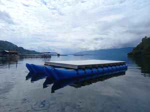 MEJOR PRODUCTO AQT Bote Pontón Insumergible Material HDPE Duradero y Multifuncional Longitud 10.5 Metros X 4.5 Metros Capacidad 6 Toneladas - Product Image 4