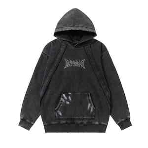 Sudaderas con capucha de invierno para hombre, jersey liso con estampado de pantalla, sudadera con cremallera de gran tamaño, ropa de calle informal al por mayor, gimnasio - Product Image 6