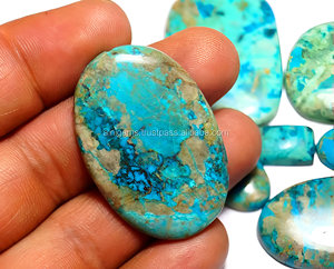 Atractivo crisocola jaspe cabujón lote suave piedra pulida suelta crisocola jaspe piedra preciosa para hacer joyería - Product Image 5