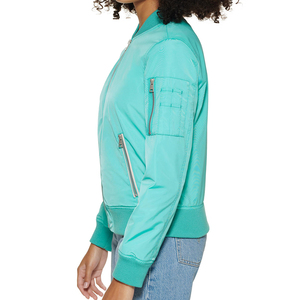 Blouson bomber pour femme au look classique, en toile tricotée, coupe décontractée, coupe-vent, chaud, respirant, manches longues, rembourrage en coton - Product Image 5