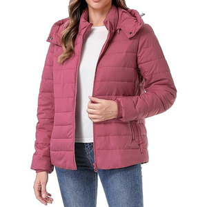 <b>Women</b> Cropped Puffer <b>Jacket</b> Winter Coat Long <b>Sleeve</b> Quilted Puffy Bubble Coat Warm Padded <b>Short</b> <b>Jacket</b> with Drawstring Casual - Product Image 3