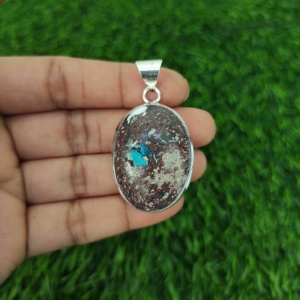 Cavansita rara de alta calidad, colgante, collar, dijes de cavansita de Plata de Ley 925 para mujer, accesorios colgantes de moda - Product Image 2