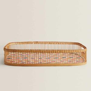 Ensemble de plateaux ronds en bambou tressé, écologiques, naturels, faits à la main au Vietnam, prêts à l'exportation - Product Image 6